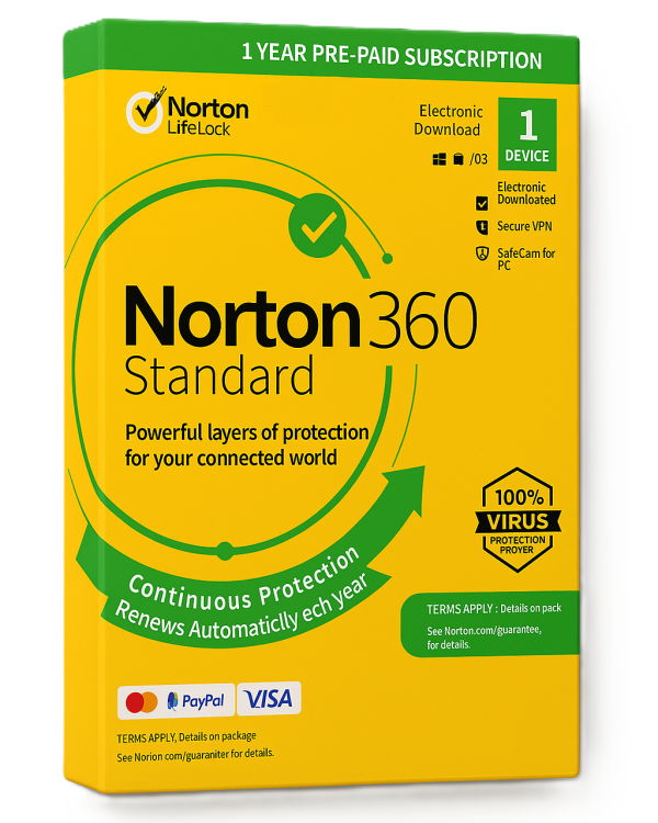 Norton 360 Standard + 10 GB Cloud 1 Utente 1 Anno