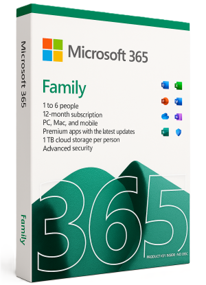 Microsoft Office 365 Family 6 PC/MAC – 1 Anno