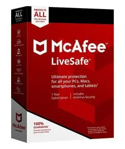 McAfee LifeSafe 10 Dispositivi 1 Anno