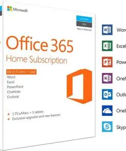 Microsoft Office 365 Family/Home – 6 Utenti PC/MAC EUROPA – 1 anno