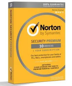 Norton Security Premium + 25 GB Cloud 10 Dispositivi 1 Anno
