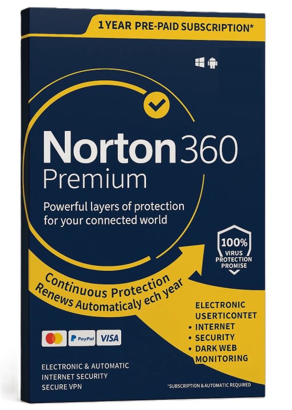 Norton 360 Deluxe + 25 GB Cloud 3 Utenti 1 Anno